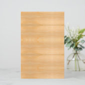 軽い金ゴールドの木目が暖かい色に見えるアートステーション 便箋 (スタンド正面)