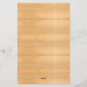 軽い金ゴールドの木目が暖かい色に見えるアートステーション 便箋 (裏面)