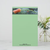 軽い霜のカリフォルニアポピーパーソナライズされた 便箋 (スタンド正面)