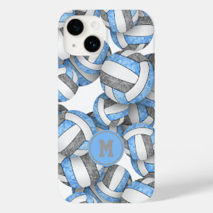 軽い青い灰色の女のモノグラムの子バレーボール Case-Mate iPhone 14ケース