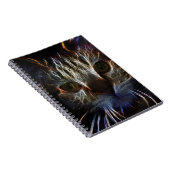 軽い顔で作られた猫アート – ゴシック ノートブック (右側)