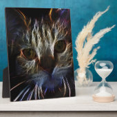 軽い顔で作られた猫アート – ゴシック フォトプラーク (側面)