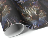 軽い顔で作られた猫アート – ゴシック ラッピングペーパー (ロールコーナー)