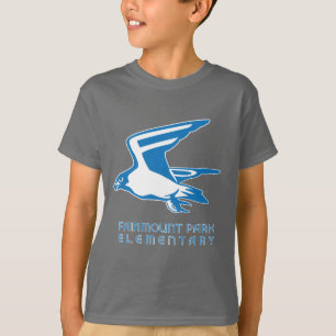 軽い《鳥》ハヤブサのグラフィックが付いている暗い《鳥》ハヤブサのテ Tシャツ