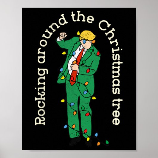 軽おもしろいく揺れるキリストとトランプダンのまわりにス ポスター (正面)