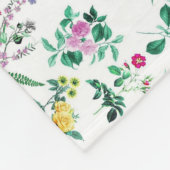 軽かわいらし夏の花柄 フリースブランケット (角)