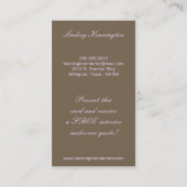 軽くて柔らかいピンクのToileのフランスのな生地の名刺 名刺 (裏面)