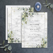 軽くほこりっぽい青ユーカリ緑の多肉性Inv 招待状