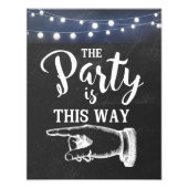 軽くスウェディングした黒板「この道のしるし」 フォトプリント (正面)