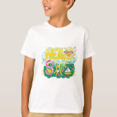 軽く可愛い「ハローサマー」文字 Tシャツ (正面)