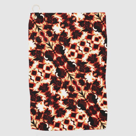 軽く彫刻された形状の大規模な鏡像化 ゴルフタオル (正面)