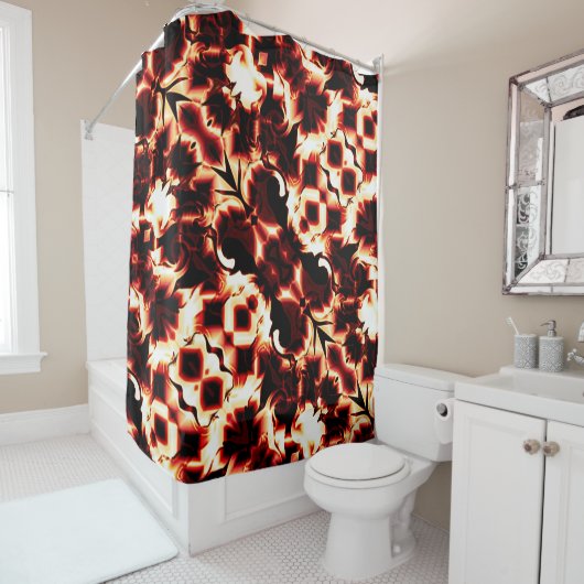 軽く彫刻された形状の大規模な鏡像化 シャワーカーテン (インサイチュ)