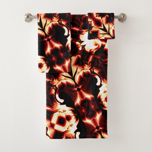 軽く彫刻された形状の大規模な鏡像化 バスタオルセット (インサイチュ)