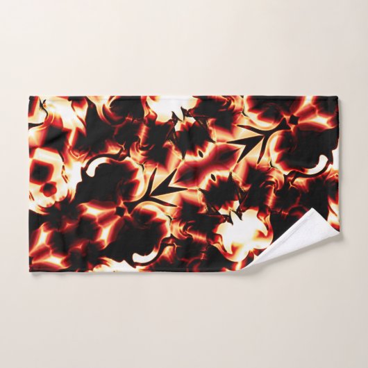 軽く彫刻された形状の大規模な鏡像化 バスタオルセット (ハンドタオル)