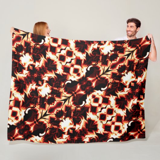 軽く彫刻された形状の大規模な鏡像化 フリースブランケット (インサイチュ)