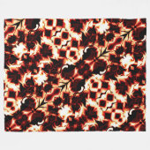 軽く彫刻された形状の大規模な鏡像化 フリースブランケット (正面(横))