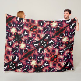 軽く彫刻された形状の大規模な鏡像化 フリースブランケット