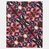 軽く彫刻された形状の大規模な鏡像化 フリースブランケット (正面)