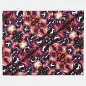 軽く彫刻された形状の大規模な鏡像化 フリースブランケット (正面(横))