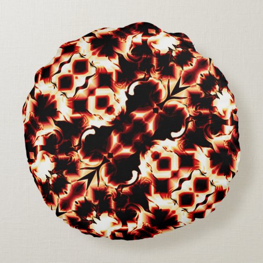 軽く彫刻された形状の大規模な鏡像化 ラウンドクッション (裏面)