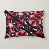 軽く彫刻された白の大きな鏡像 アクセントクッション (正面)