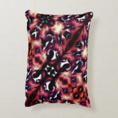 軽く彫刻された白の大きな鏡像 アクセントクッション (裏面(縦))