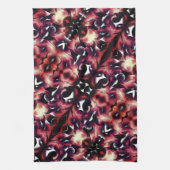 軽く彫刻された白の大きな鏡像 キッチンタオル (縦)