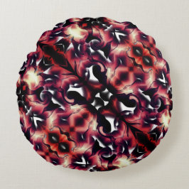 軽く彫刻された白の大きな鏡像 ラウンドクッション