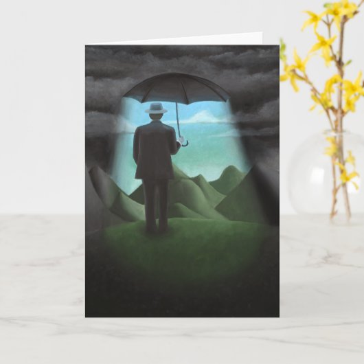 軽く感動的な挨拶状を見ること カード (黄色い花)