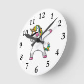 軽く押えるユニコーンの時計 ラウンド壁時計 (傾斜)
