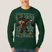 軽く押えるKrampusの醜いクリスマスのセーター Tシャツ (正面)