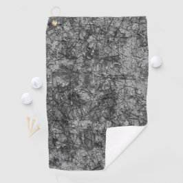 軽く斑点のあるグレーからブラックへのスクラッチ ゴルフタオル