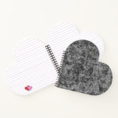 軽く斑点のあるグレーからブラックへのスクラッチ ノートブック (内部)