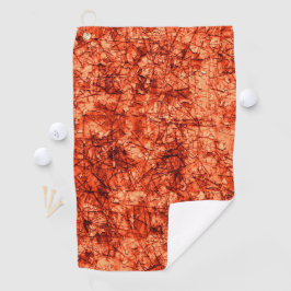 軽く斑点のあるサンゴの傷の傷 ゴルフタオル