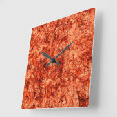 軽く斑点のあるサンゴの傷の傷 スクエア壁時計 (傾斜)