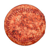 軽く斑点のあるサンゴの傷の傷 野球ボール (正面左)