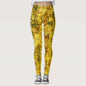 軽く斑点のある黄土の傷の傷 レギンス (正面)