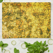 軽く斑点のある黄色画像に傷をつける キッチンタオル (折り畳み)