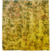 軽く斑点のある黄色画像に傷をつける シャワーカーテン (正面)