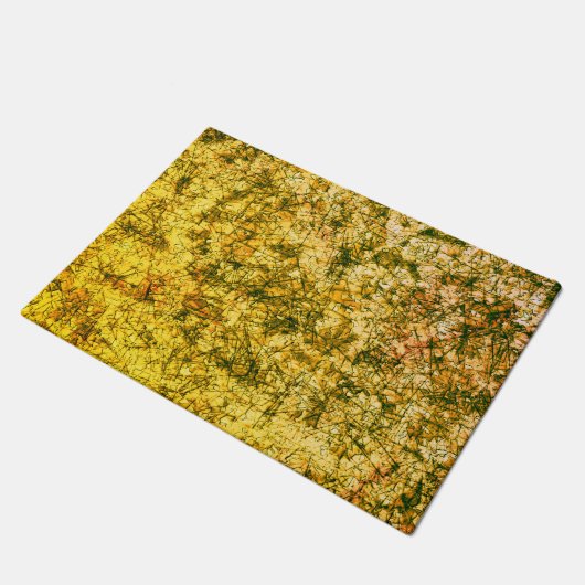 軽く斑点のある黄色画像に傷をつける ドアマット (アングル)