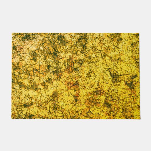 軽く斑点のある黄色画像に傷をつける ドアマット (正面)