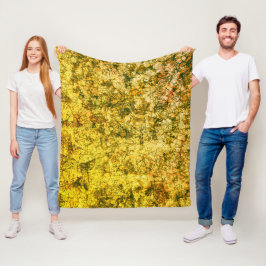 軽く斑点のある黄色画像に傷をつける フリースブランケット