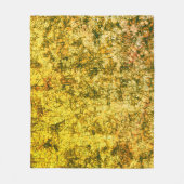 軽く斑点のある黄色画像に傷をつける フリースブランケット (正面)