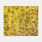 軽く斑点のある黄色画像に傷をつける フリースブランケット (正面(横))