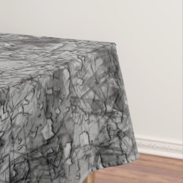 軽く斑点の付いたグレーと黒の傷 テーブルクロス