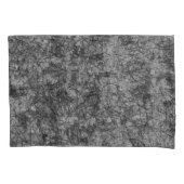 軽く斑点の付いたグレーと黒の傷 枕カバー (正面左)