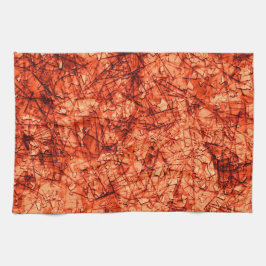 軽く斑点の付いたサンゴの背景に傷 キッチンタオル