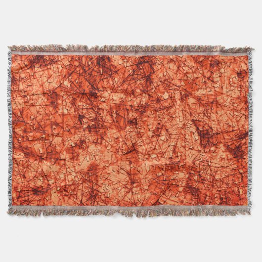 軽く斑点の付いたサンゴの背景に傷 スローブランケット (正面)