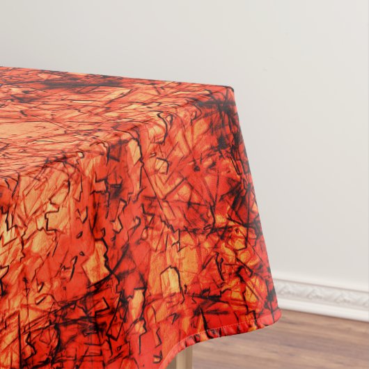 軽く斑点の付いたサンゴの背景に傷 テーブルクロス (インサイチュ)