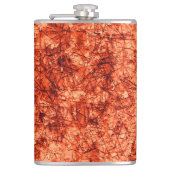 軽く斑点の付いたサンゴの背景に傷 フラスク (正面)